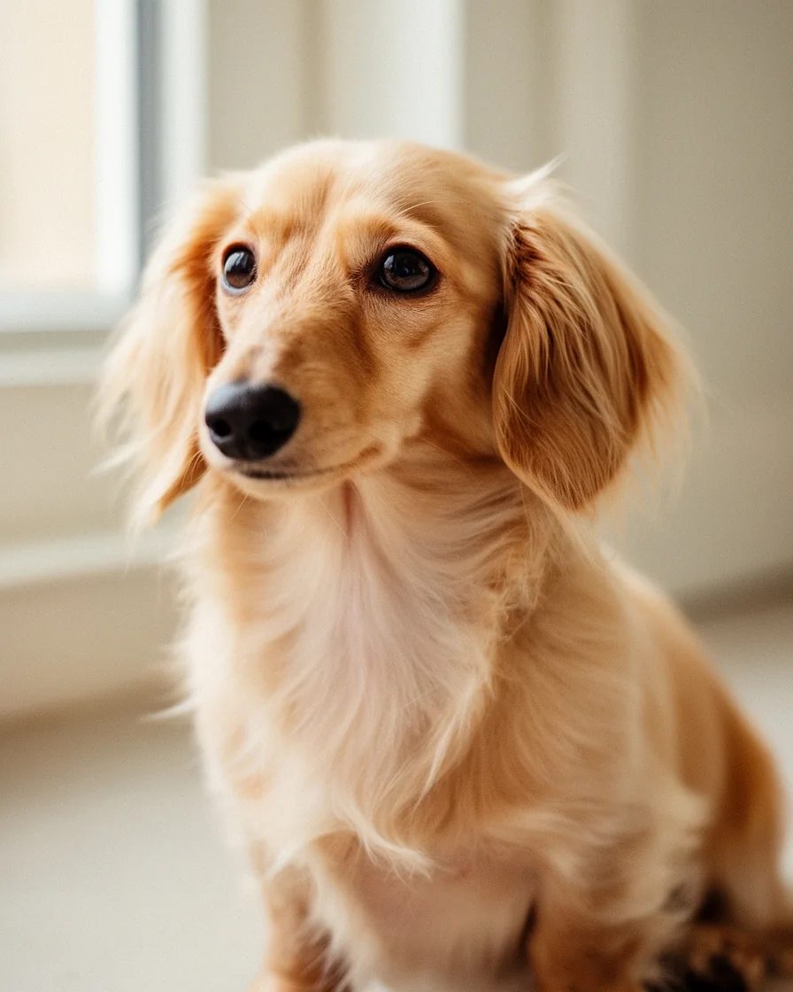 Opale, Rouge doré clair, poil long